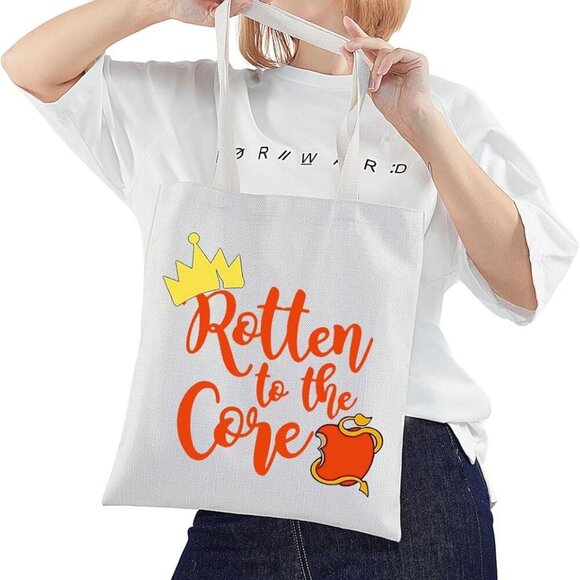 Mal Evie Movie Canvas Tote Bag Rotten To The Core Evil Queen Merch - Picture 3 of 7